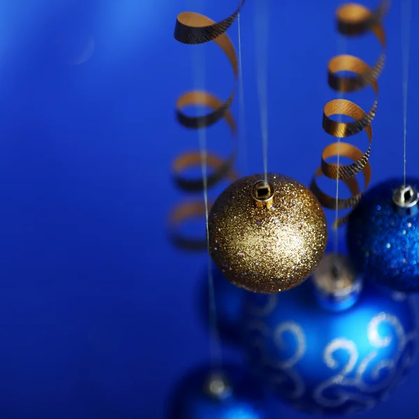 Blue christmas ball — Stock Photo, Image