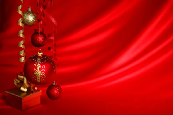 Red christmas ball — Stock Photo, Image