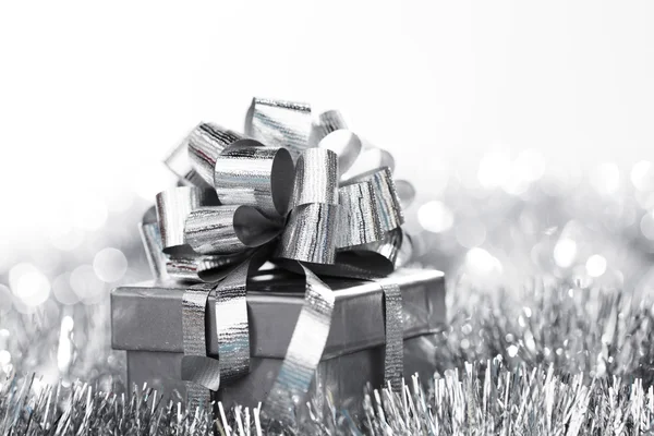 Tarjeta de Navidad de plata —  Fotos de Stock