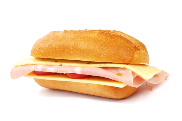 Käse-Sandwich isoliert — Stockfoto