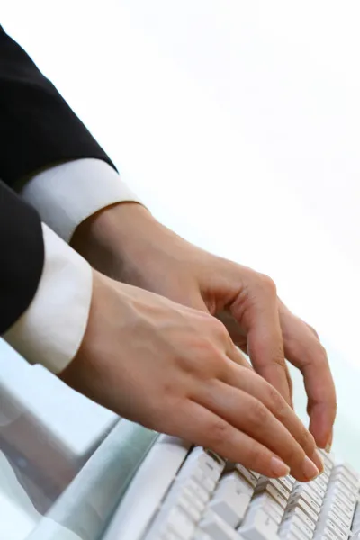 Work on keyboard — Stock Photo, Image