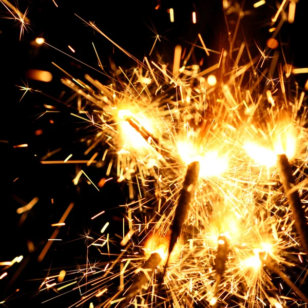 Yellow sparkler — Stock Photo, Image