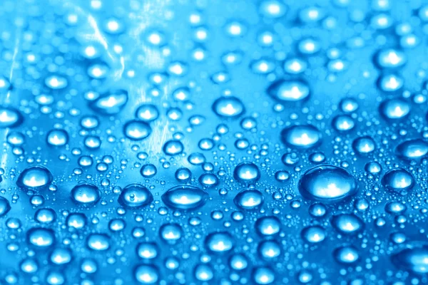 Μπλε σταγόνες νερού — Φωτογραφία Αρχείου