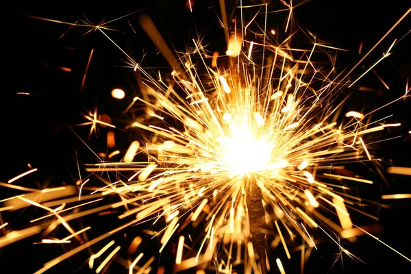 Yellow sparkler — Stock Photo, Image