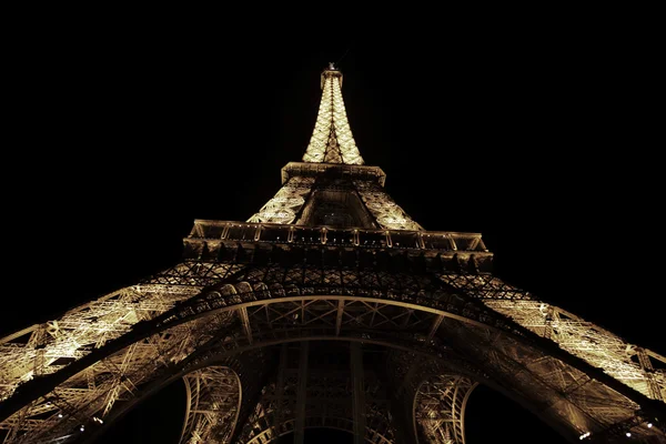 Eiffel Tower at night — Stock Photo, Image