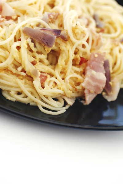 ベーコンのスパゲティ カルボナーラ — ストック写真