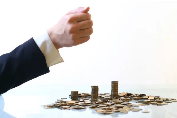 Coins piles — Stock Photo, Image