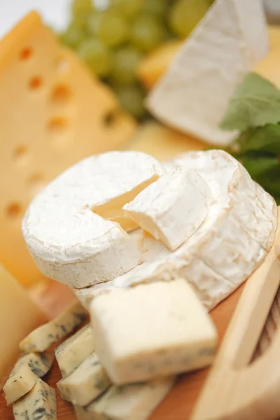 Cheese on a wooden table — Stock Photo, Image