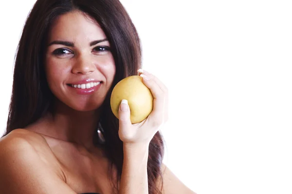 Apfel essen — Stockfoto