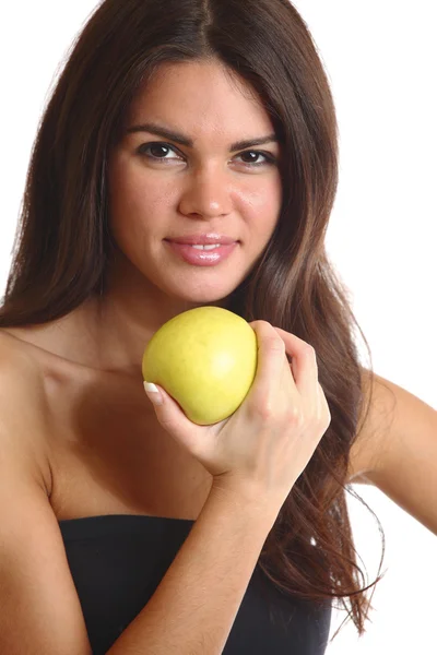 Apfel essen — Stockfoto