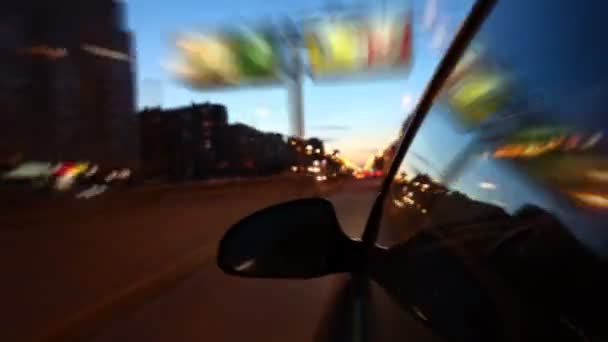 Noche en coche — Vídeos de Stock