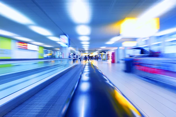 Abstract background of moving escalator Stock Photo