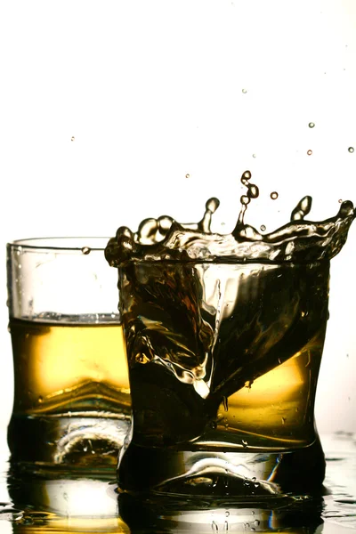 Whiskey splash — Stockfoto