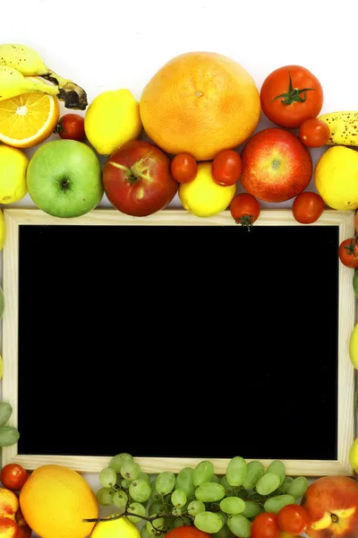 Desk in fruit — Stock Photo, Image