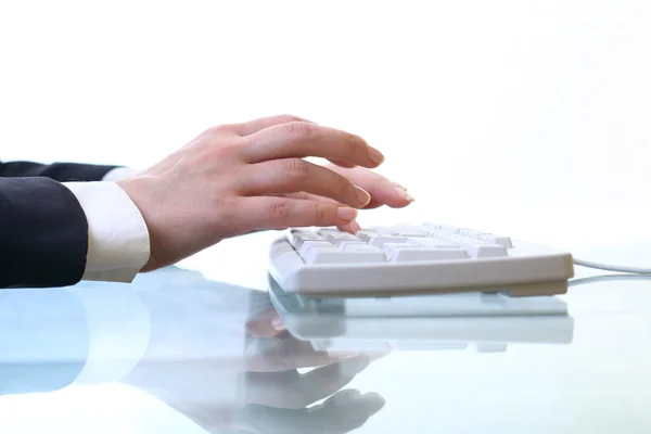 Work on keyboard — Stock Photo, Image