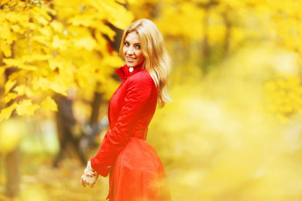 Mujer en el parque de otoño —  Fotos de Stock