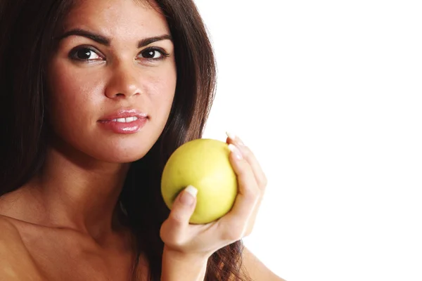 Comer manzana — Foto de Stock