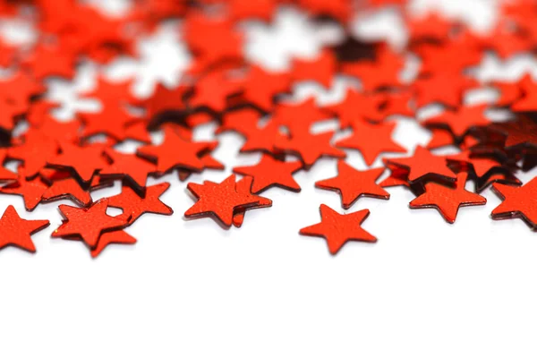Vörös csillag konfetti — Stock Fotó
