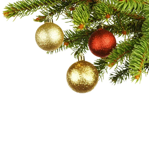 Christmas decoration on fir — Stock Photo, Image