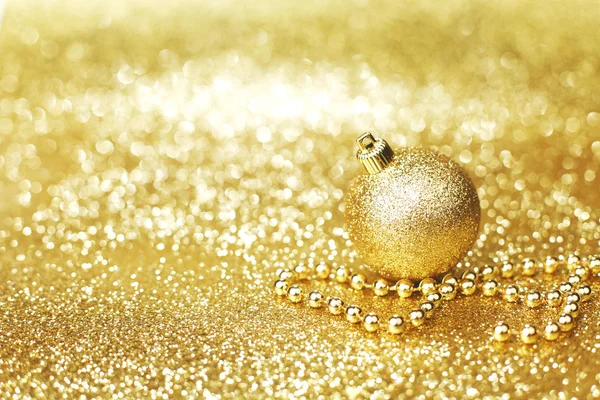 Guld jul dekoration — Stockfoto