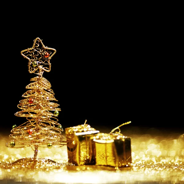 Christmas tree and gifts — Stock Photo, Image