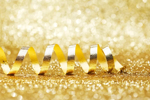 Golden ribbon — Stock Photo, Image