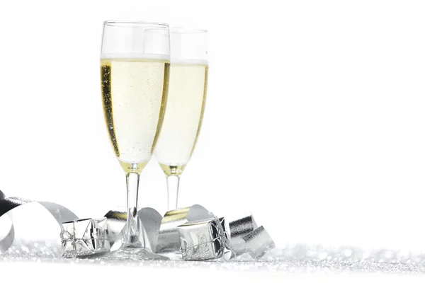Duas flautas de champanhe — Fotografia de Stock