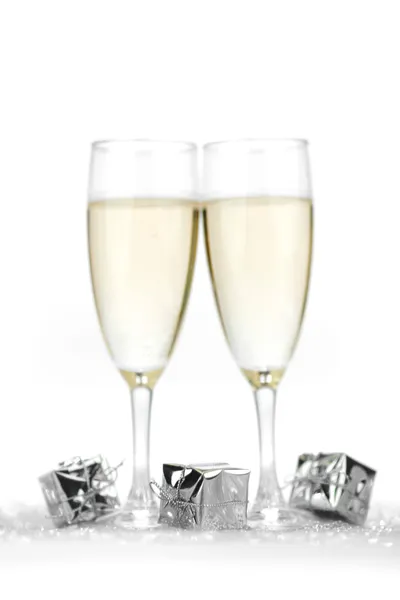 Dva šampaňské flétny — Stock fotografie