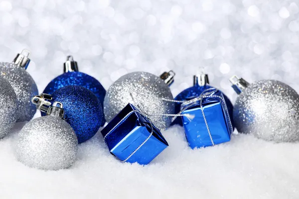 Christmas balls and gifts — Stock Photo, Image