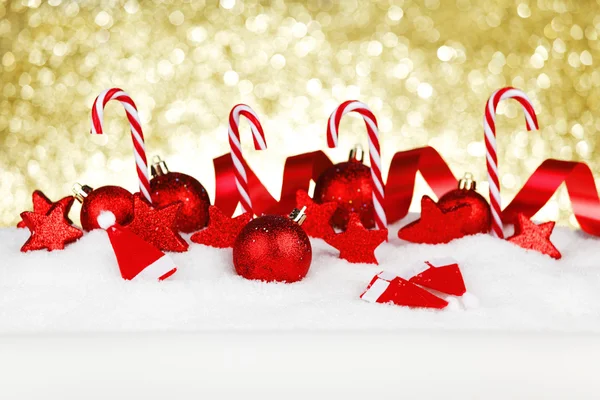 Christmas decoration and candies — Stock Photo, Image