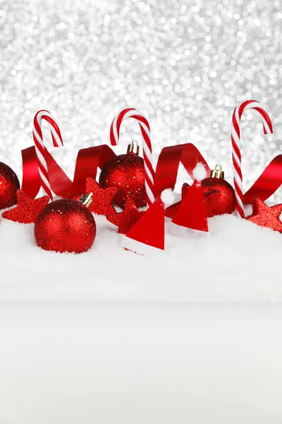 Juldekoration och godis — Stockfoto