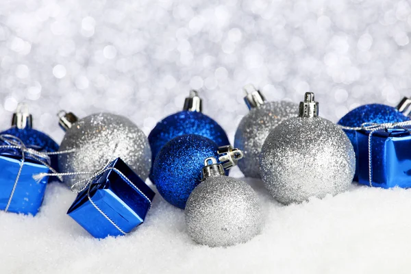 Christmas balls and gifts — Stock Photo, Image