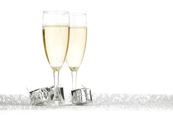 2 champagne fluiten — Stockfoto