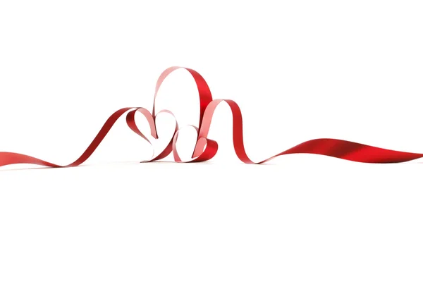 Red heart ribbons — Stock Photo, Image