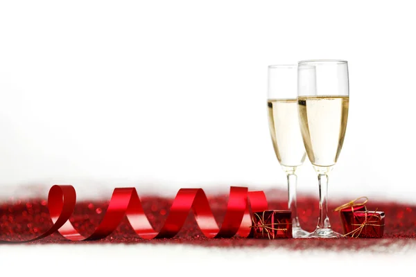 Champagne et cadeaux — Photo