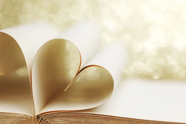 Heart inside a book — Stock Photo, Image