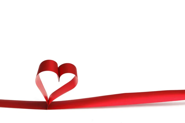 Red heart ribbons — Stock Photo, Image