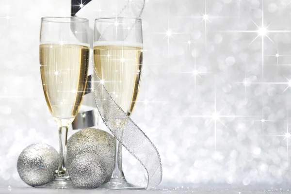 Champagne en decoratie — Stockfoto