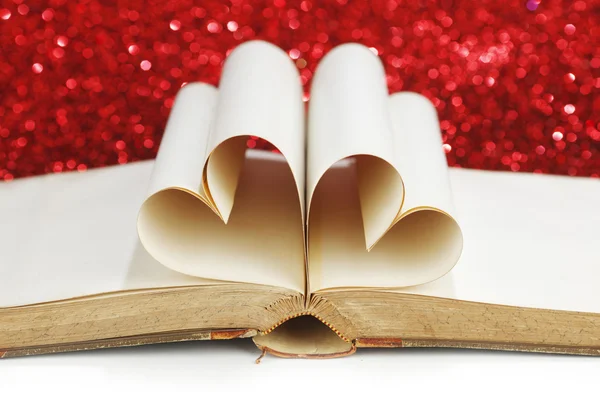 Heart inside a book — Stock Photo, Image