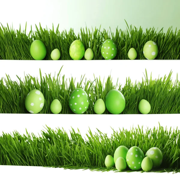 Easter eggs in grass — Stock Photo, Image