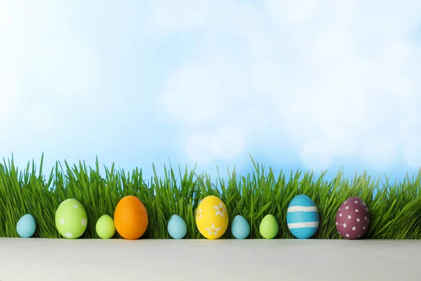 Huevos de Pascua en la hierba — Foto de Stock