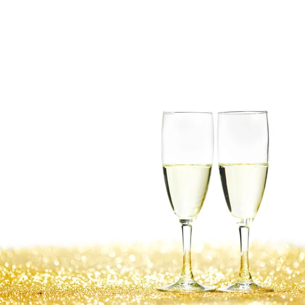 Coppia di flauti champagne — Foto Stock