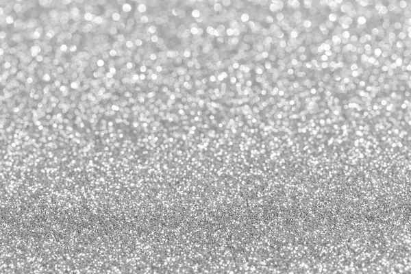 Glänzendes Silber Defokussiert Glitter Urlaub Hintergrund Mit Kopierraum — Stockfoto