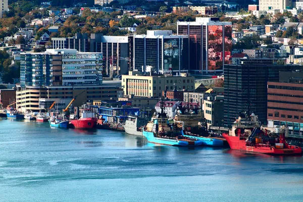 St. John 's Newfoundland Downtown and Harbor — Foto de Stock