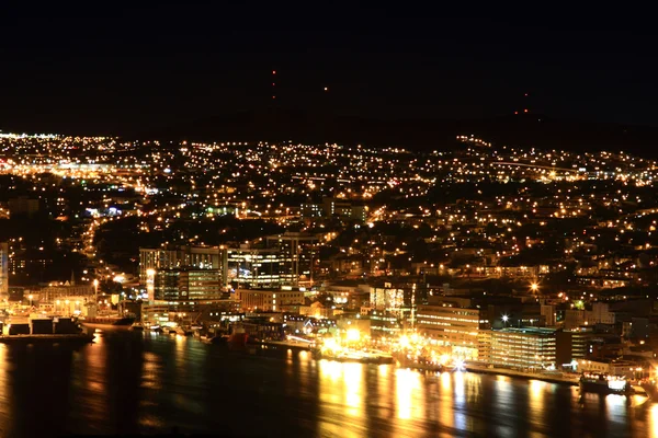 St. John's Newfoundland at Night — Stock Photo, Image