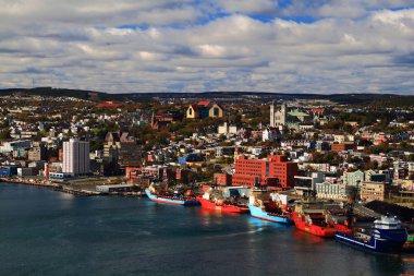 St. john's newfoundland liman ve şehir.