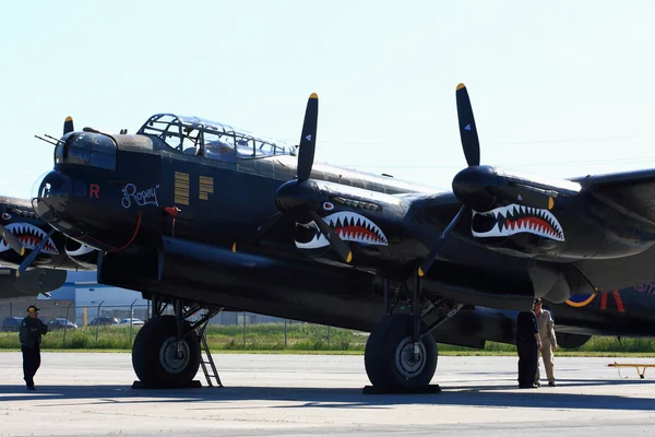 Avro Lancaster, painted with markings of Ropey, another Lanc from the 419 Squadron, for the SkyFest — Stock Photo, Image