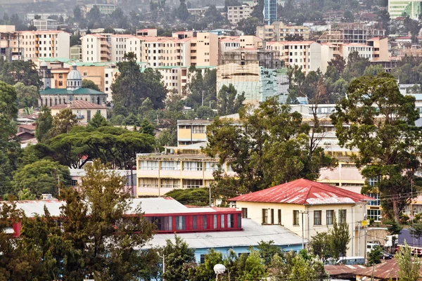 Letecký pohled na addis Abeba — Stock fotografie