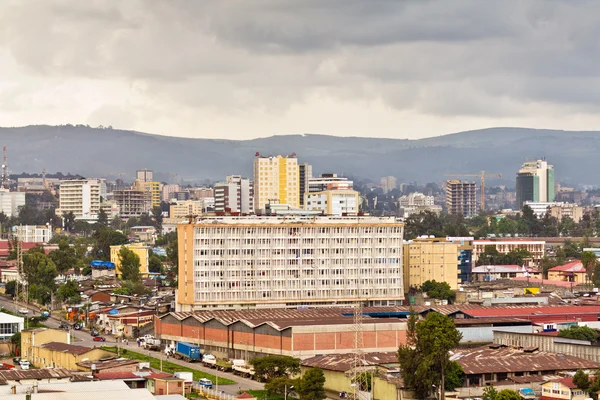 Addis ababa havadan görünümü — Stok fotoğraf