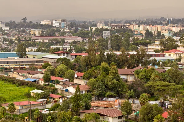 Letecký pohled na addis Abeba — Stock fotografie